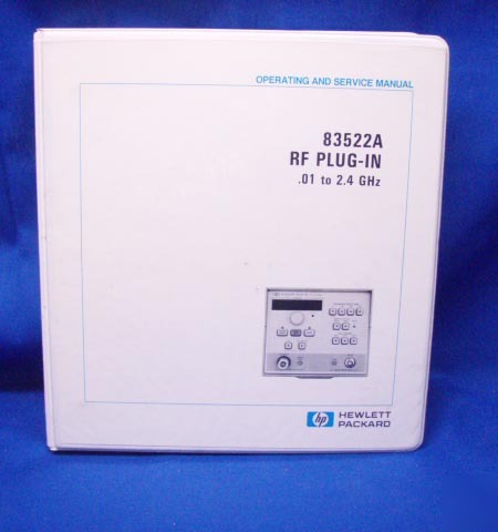 Hp 83522A rf plug-in operating & service manual