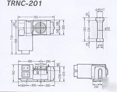 Tsudakoma TRNC201 rotary tilt table