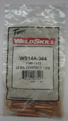 Tweco WS14A-364 1140-1172 weldskill contact tip (25 pk)
