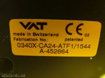 Vat monovat rectangular gate valve 0340X-CA24-ATF1