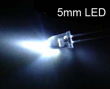 100 5MM 13000MCD led lamp - ultra bright white leds diy
