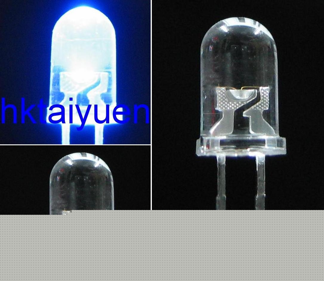 15X 3MM blue flash led 5000MCD bulb lamp free resistors