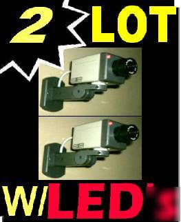 Fake zoom security light spy cameras+adt'l sticker lot 