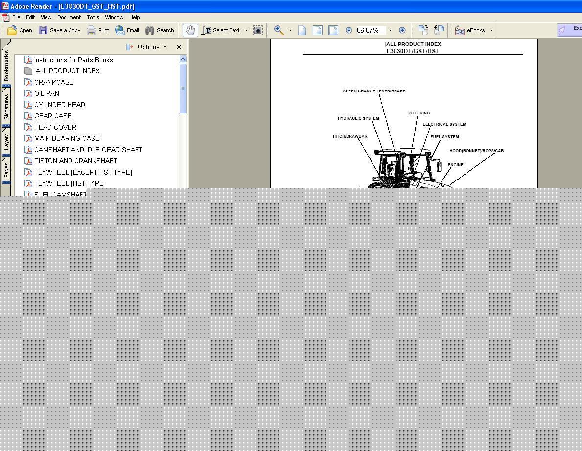 Kubota L3830 parts manual - we have other manuals