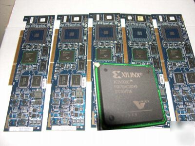 Lot of 5 pcb board xilinx virtex XC2V3000 ic logic chip
