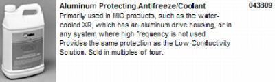 Miller 043809 aluminum protecting antifreeze/coolant