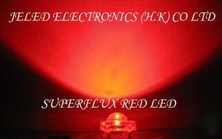 New 200X superflux red 5MM r/h ledlamp 13,000MCD f/s