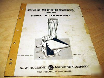 New holland 10 hammer mill parts manual hamermill nh