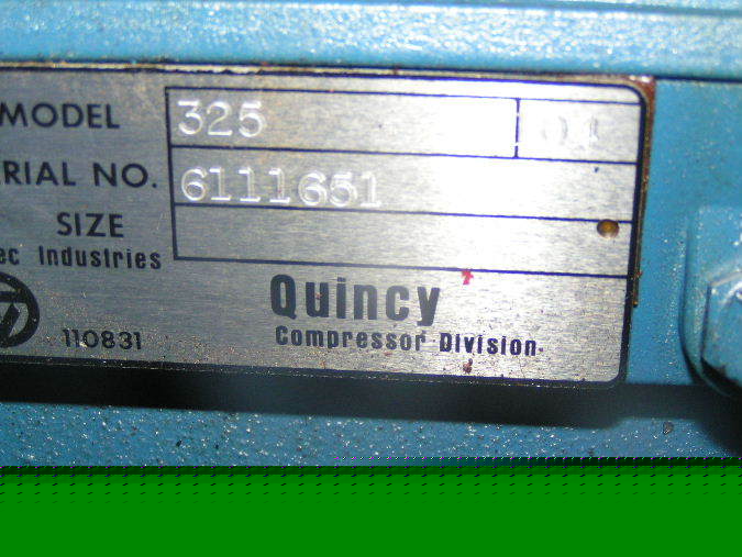 Quincy 5 hp model 325 air compressor