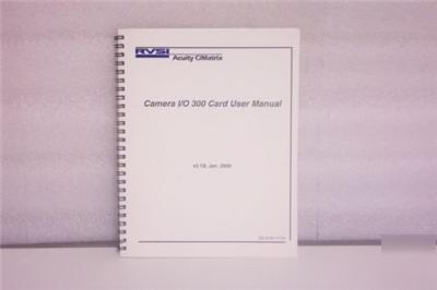 Rvsi acuuity cimatrix camera i/o 300 card user's manual