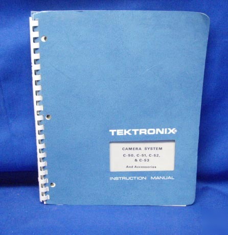 Tektronix c-50, c-51, c-52 & c-53 manual w/schematics