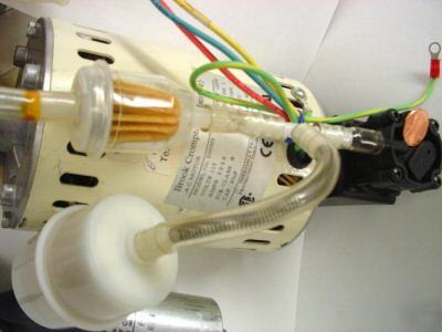 Vacuum pump motor 115VAC 25 in of hg dry plastic gast