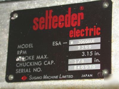 Very nice sugino selfeeder drill head mod# esa-W3060BUE