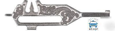 Zak tool zt 6 handcuff key & screwdriver blade - nickel